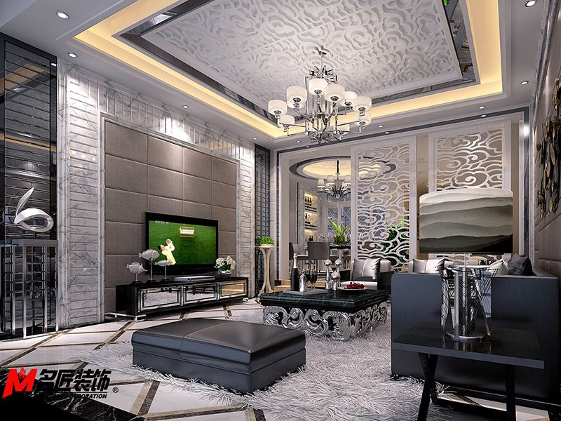 現(xiàn)代簡(jiǎn)約風(fēng)格別墅裝修效果圖-雅居樂(lè)君悅別墅500平米